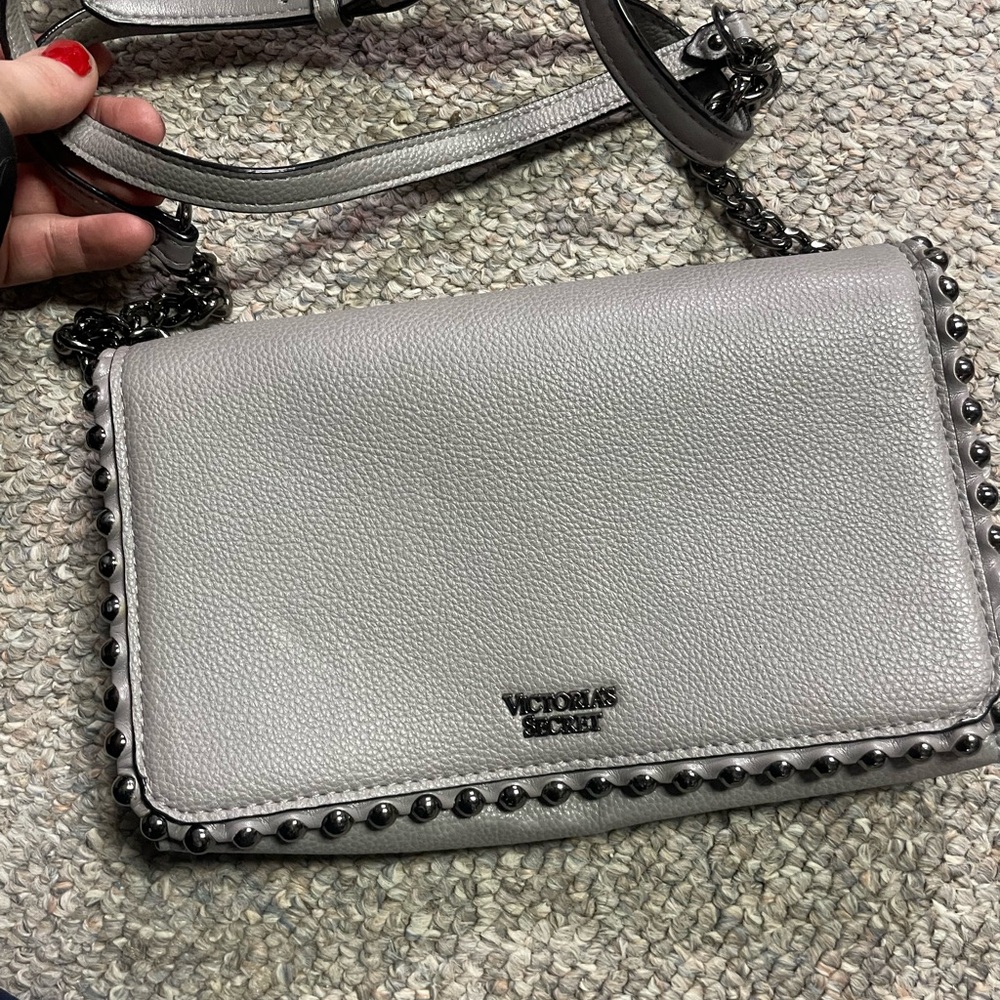 Victoria's Secret Silver Studded Crossbody Bag